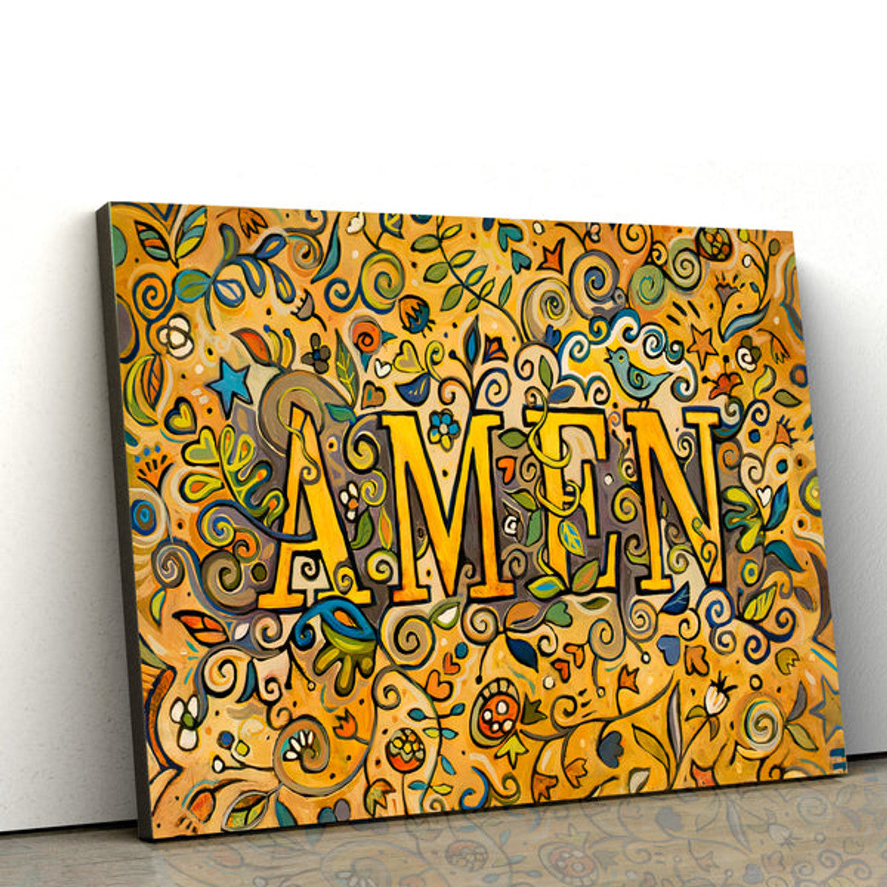 Amen Canvas Wall Art - Christian Poster - Religious Wall Decor 