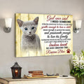 Christian Canvas Wall Art - Bible Verse Canvas - God One Said I Need Some One Russian Blue Cat Canvas Poster 