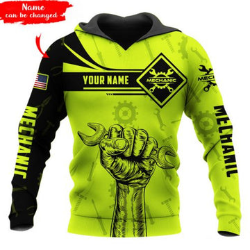 FUNSTUFFPRINT Personalized Mechanic 3D Hoodie and Zip Hoodie
