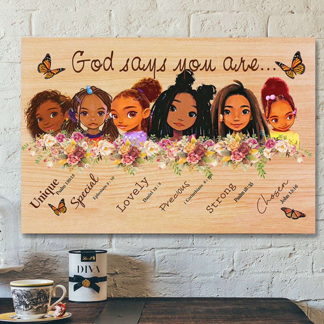 Christian Canvas Wall Art - Scripture Wall Decor - God Say You Are Baby Girl Canvas Poster