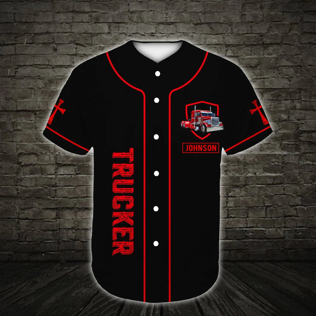 Personalized Jesus Baseball Jersey - Cross, Trucker Baseball Jersey - Gift For Christians - Jesus Is My Rock Custom Baseball Jersey Shirt For Men Women