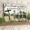 Life Is Peaceful When You Rest On The Promises Of God's Word - Christian Canvas Prints - Faith Canvas - Bible Verse Canvas 