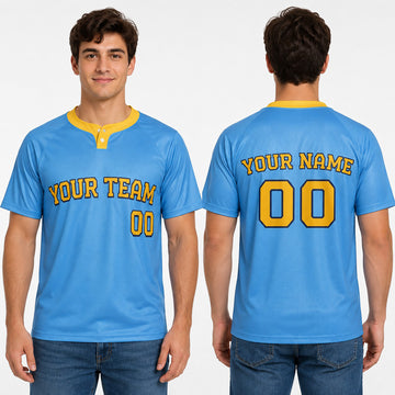 Personalized Milwaukee Baseball Jersey, Two-Button City-Inspired Style Custom Name Number Shirt for Men, Women & Youth
