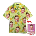 Custom Funny Custom Face Summer Pineapples Custom Hawaiian Shirt, Personalized Hawaiian Shirts, Custom Photo Hawaiian Shirt