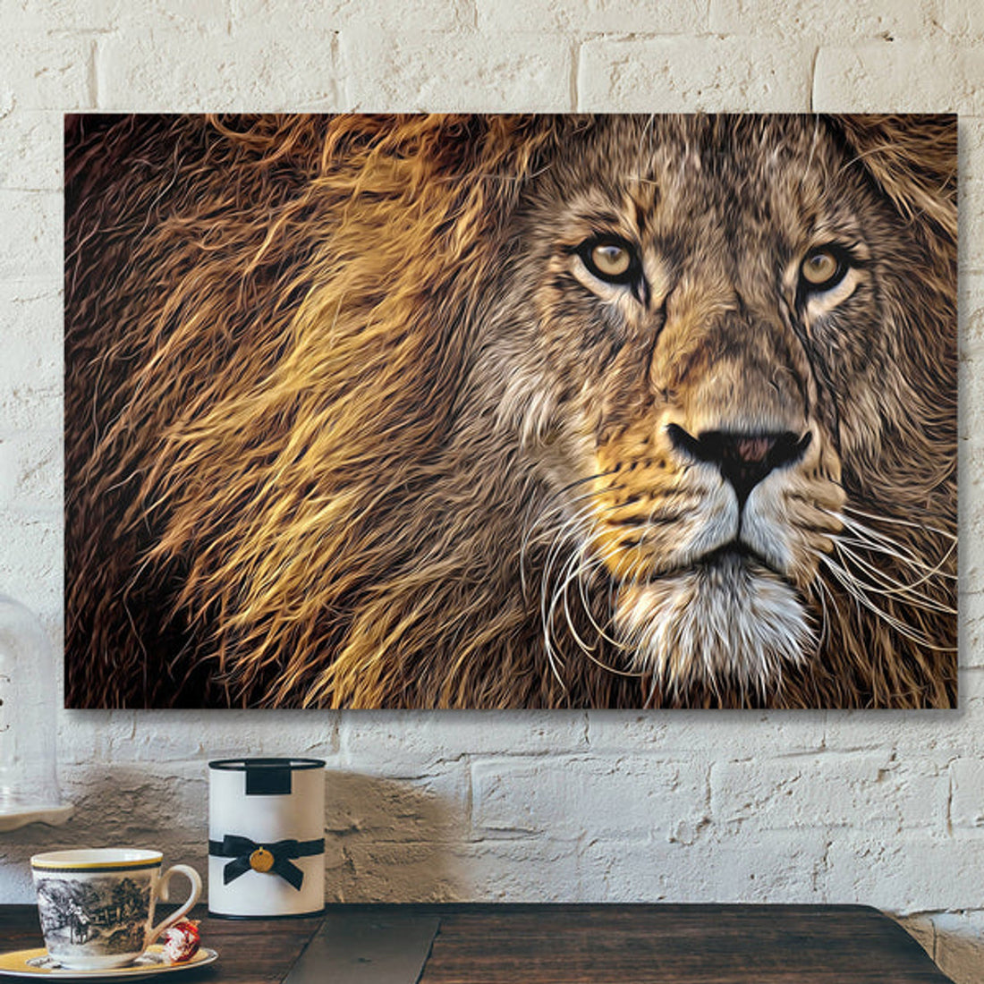 Lion Canvas - Bible Verse Canvas - Scripture Canvas Wall Art 