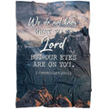 FUNSTUFFPRINT 2 Chronicles 2012 We Do Not Know What To Do Fleece Blanket - Christian Blanket - Bible Verse Blanket