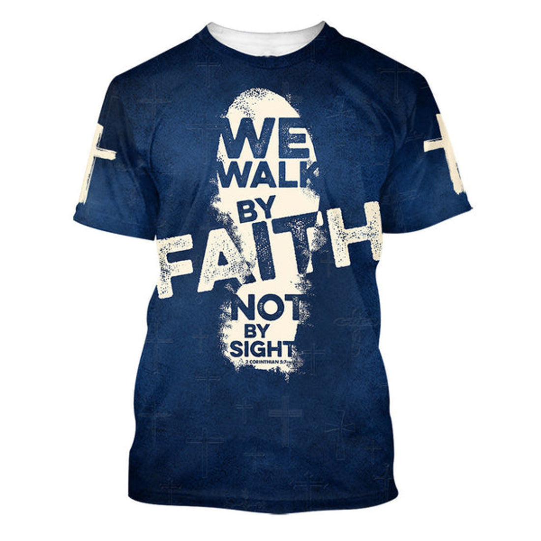 FUNSTUFFPRINT 2 Corinthians 57 For We Walk By Faith, Not By Sight 3d Shirts - Christian T-Shirts For Men And Women
 3D T-shirt