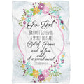 FUNSTUFFPRINT 2 Timothy 17 For God Has Not Given Us A Spirit Of Fear Fleece Blanket - Christian Blanket - Bible Verse Blanket