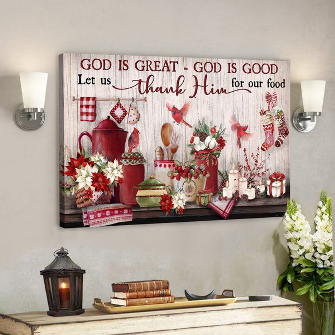 Jesus God Landscape Canvas Prints - God Wall Art - Be Still And Know That I Am God - Black And White Lion 