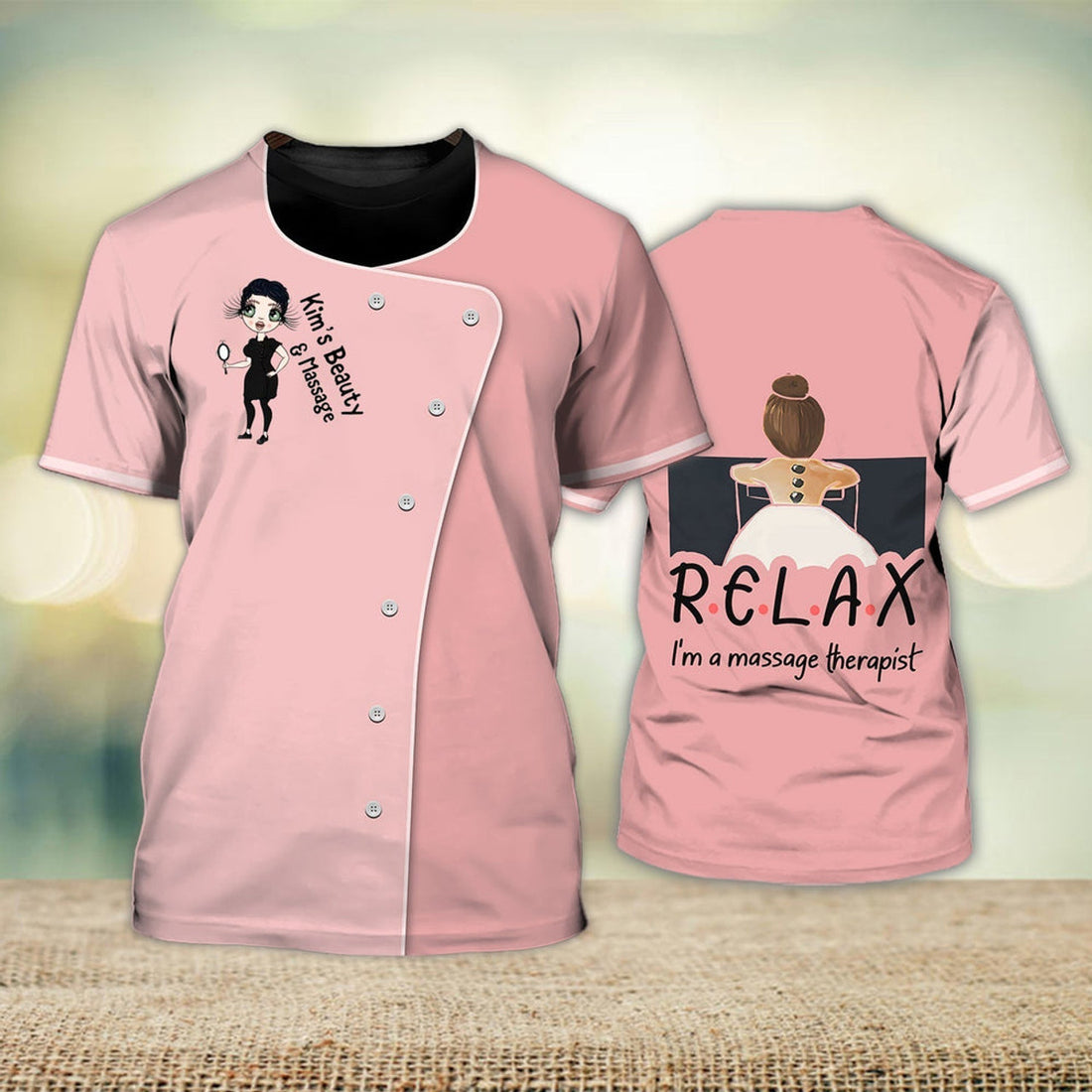 FUNSTUFFPRINT 3D All Over Printed Massage Therapist T-Shirt Massage And Beauty Gift For Therapist 3D T-shirt