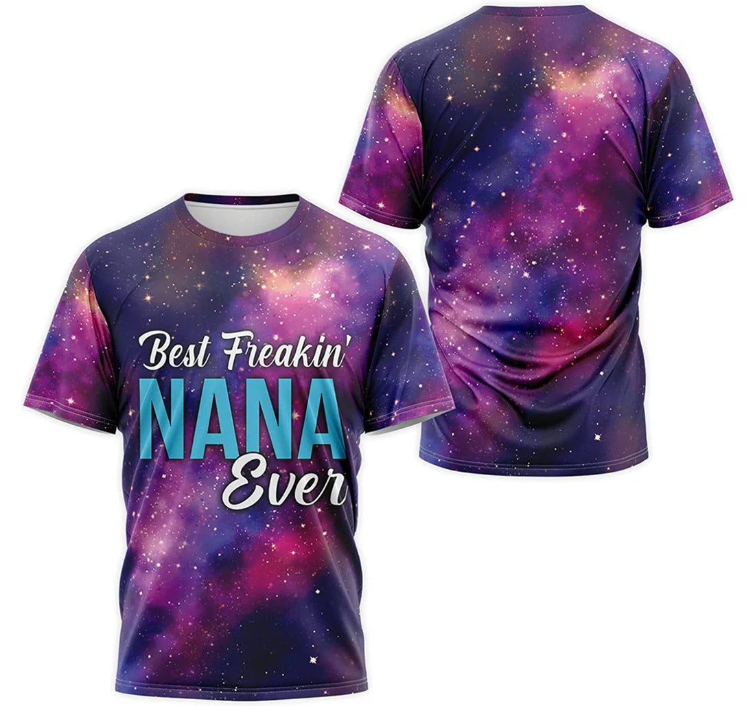 FUNSTUFFPRINT Personalized T-Shirt, Hoodie - Best Freakin' Nana Ever Galaxy Universe 3D T-shirt