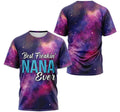 FUNSTUFFPRINT Personalized T-Shirt, Hoodie - Best Freakin' Nana Ever Galaxy Universe 3D T-shirt