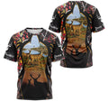 FUNSTUFFPRINT Personalized T-Shirt, Hoodie - Deer Hunter Tree Camo 3D T-shirt
