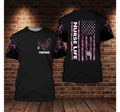 FUNSTUFFPRINT Personalized Us Nurse Life Smoke Flag 3D All Over Printed, Custom Name Nurse Shirt 3D T-shirt