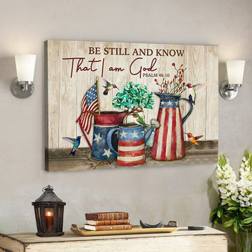 Scripture Wall Decor - Jesus Canvas Art - Be Still And Know Canvas Poster 