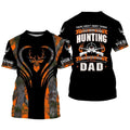 FUNSTUFFPRINT Custom Name 3D All Over PrinT-Shirts Hunting Dad, Father Day Gift From Son Daughter 3D T-shirt