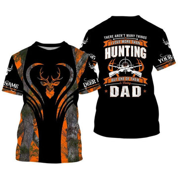 FUNSTUFFPRINT Custom Name 3D All Over PrinT-Shirts Hunting Dad, Father Day Gift From Son Daughter 3D T-shirt