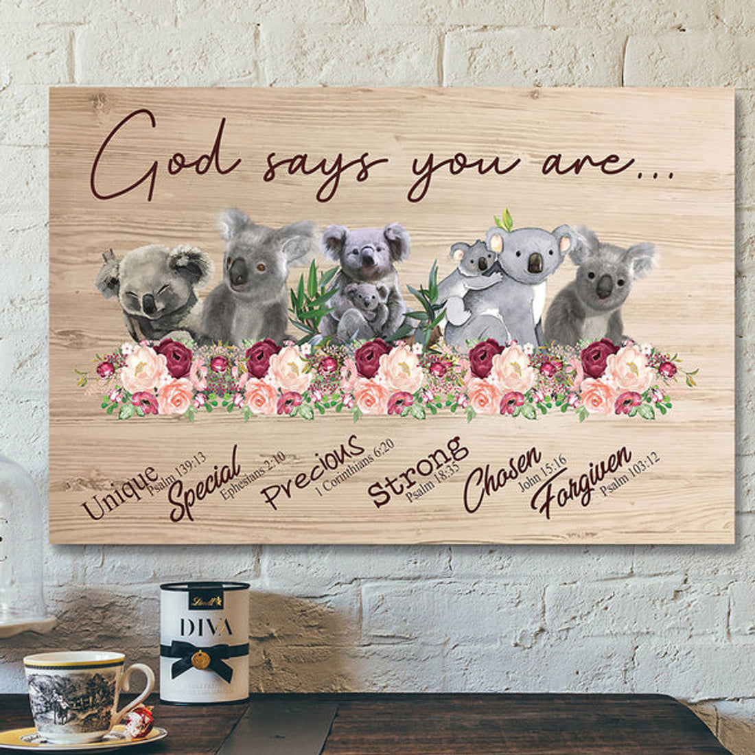 Bible Verse Canvas - Christian Canvas Art - Jesus Canvas - God Say You Are Flower Canvas Poster