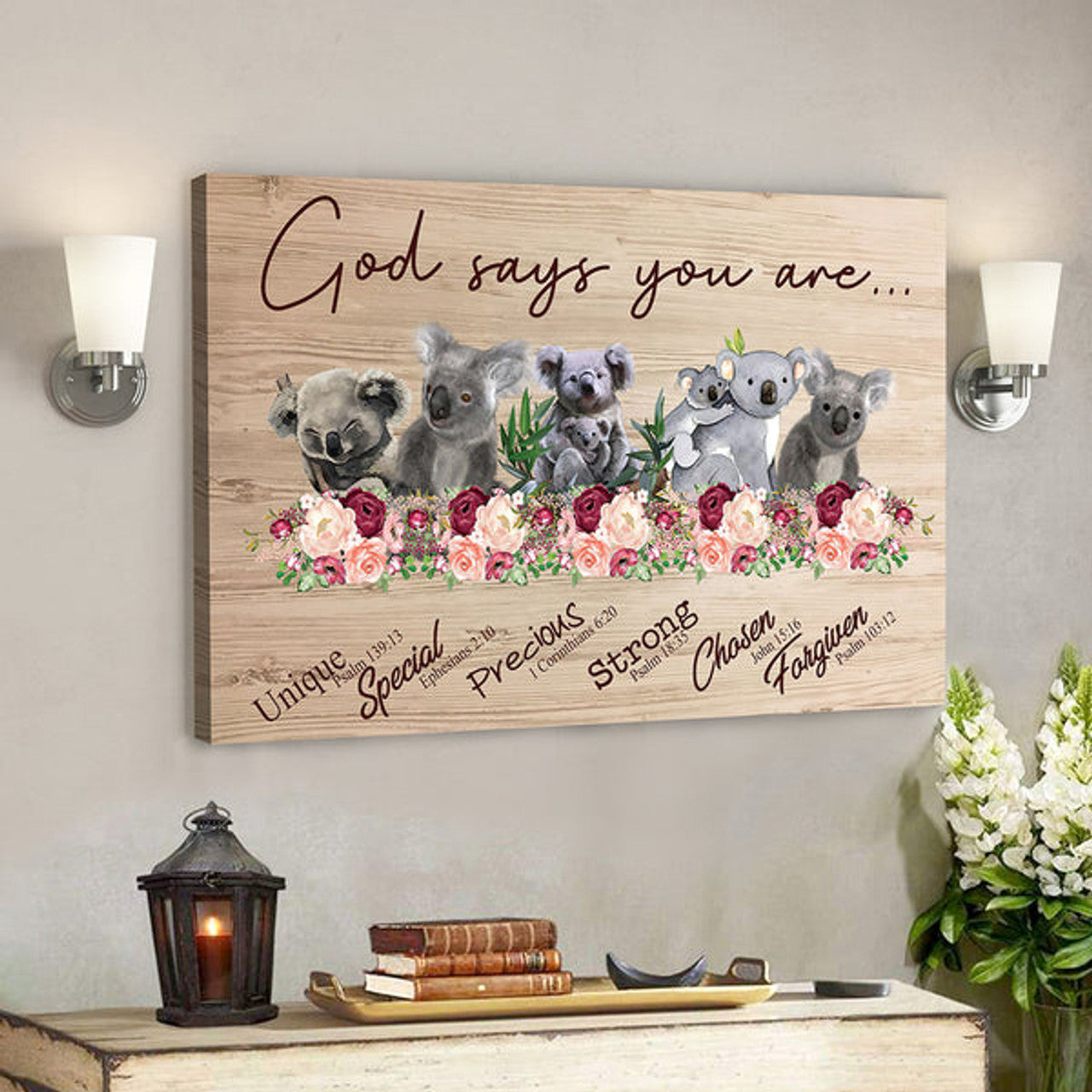 Bible Verse Canvas - Christian Canvas Art - Jesus Canvas - God Say You Are Flower Canvas Poster 