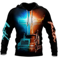 FUNSTUFFPRINT Personalized Trucker 3D Hoodie Faith Black 3D Hoodie and Zip Hoodie