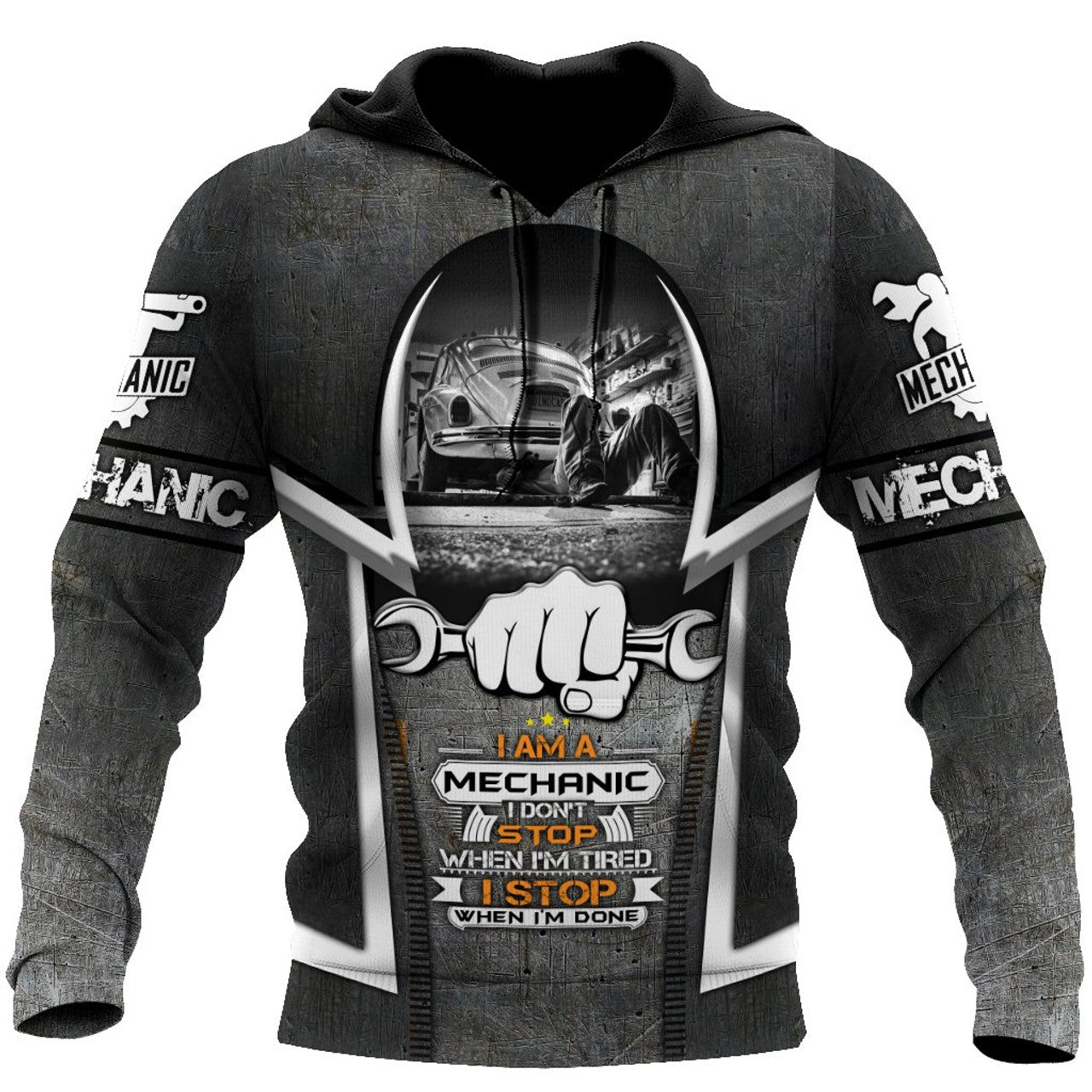 FUNSTUFFPRINT Mechanic 3D Hoodie I Am A Mechanic I Dont Stop When I Tired 3D Hoodie and Zip Hoodie