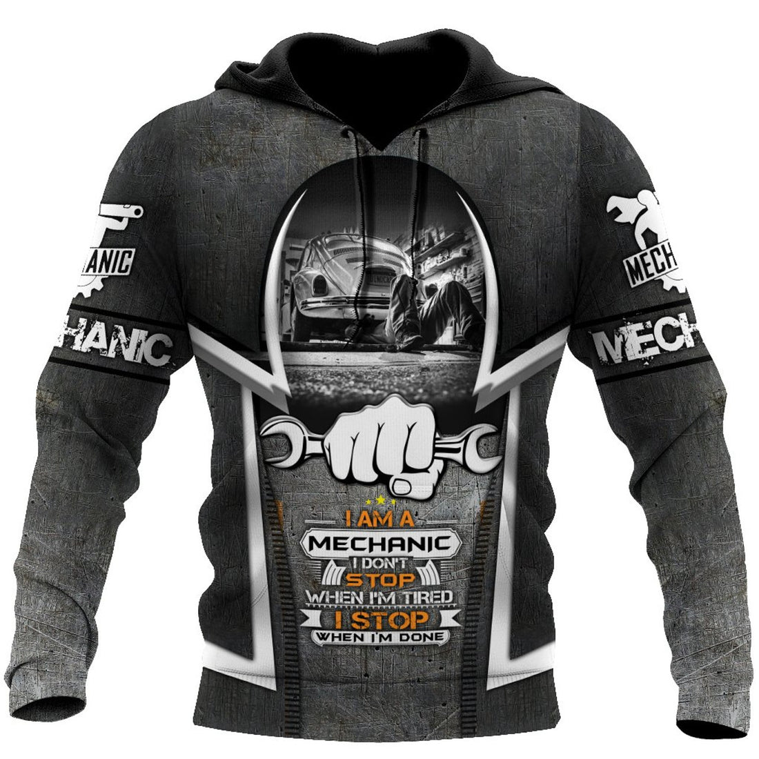 FUNSTUFFPRINT Mechanic 3D Hoodie I Am A Mechanic I Dont Stop When I Tired 3D Hoodie and Zip Hoodie