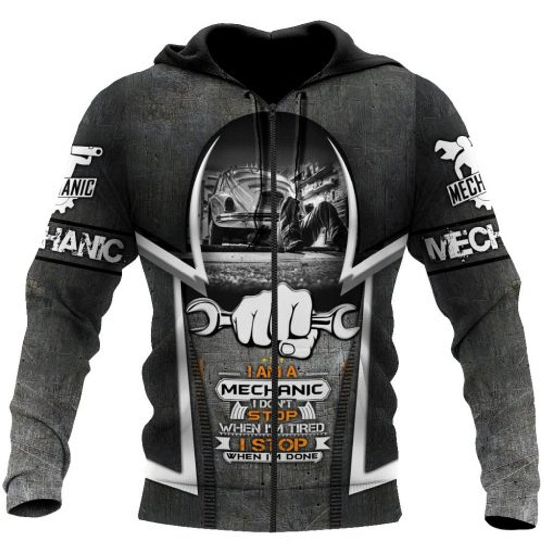 FUNSTUFFPRINT Mechanic 3D Hoodie I Am A Mechanic I Dont Stop When I Tired 3D Hoodie and Zip Hoodie