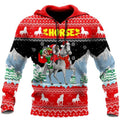 FUNSTUFFPRINT Horse 3D Hoodie Santa With Horse 3D Hoodie and Zip Hoodie