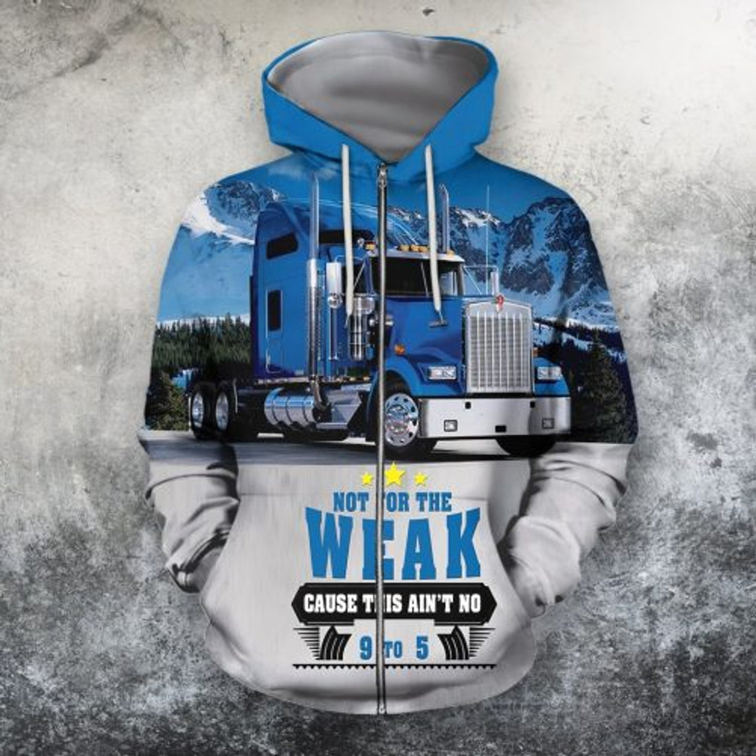 FUNSTUFFPRINT Trucker 3D Hoodie Not For The Weak Cause This Aint No 3D Hoodie and Zip Hoodie