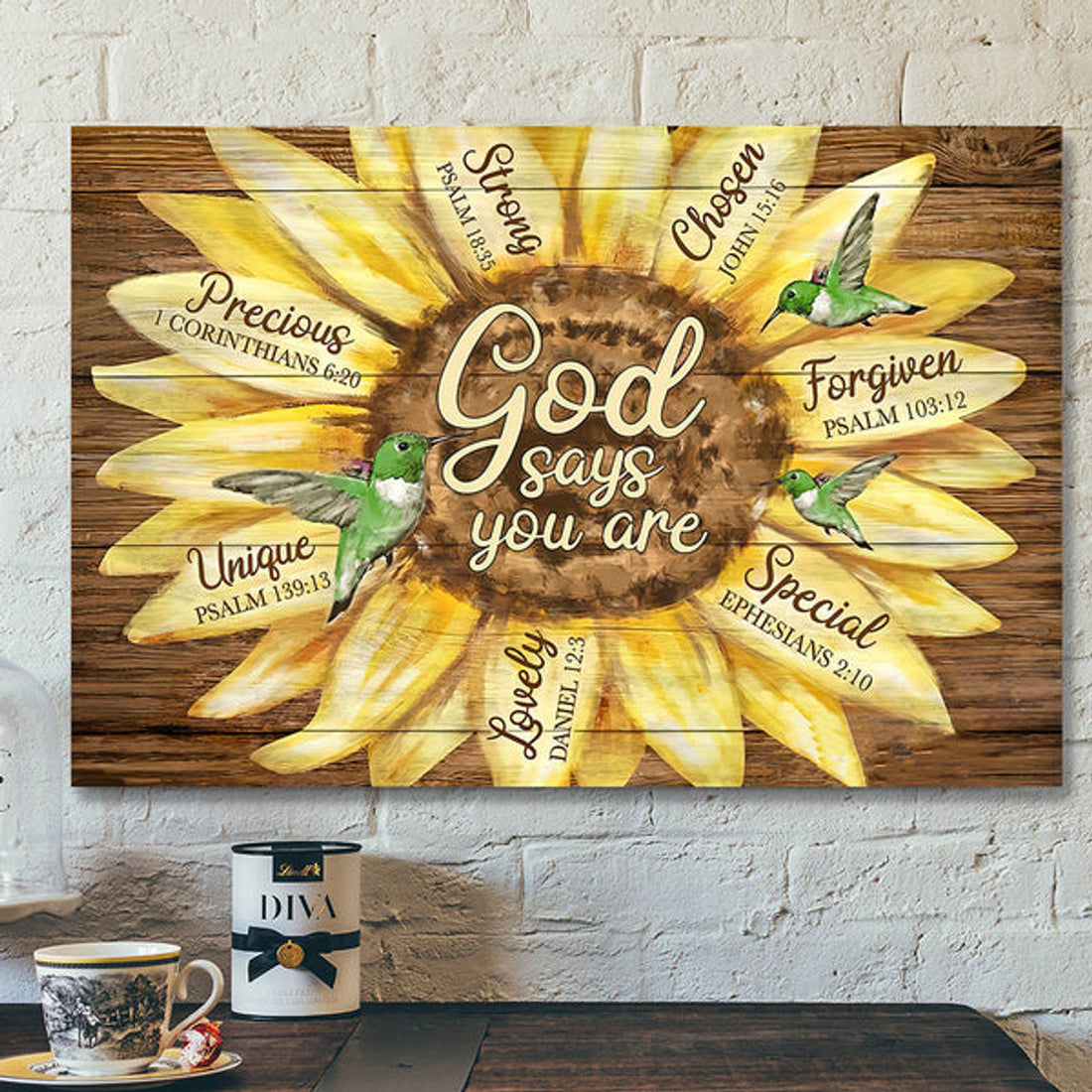 Scripture Wall Decor - Bible Verse Wall Art Canvas - Christian Canvas Art - God Says You Are Bird Canvas Poster 
