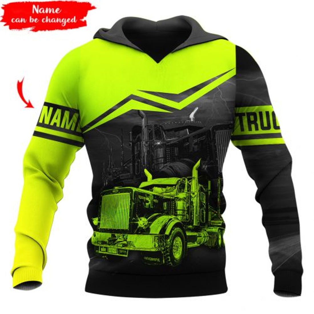 FUNSTUFFPRINT Personalized Trucker 3D Hoodie 18 Wheels Move The World 3D Hoodie and Zip Hoodie
