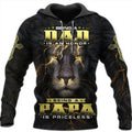 FUNSTUFFPRINT Grandpa 3D Hoodie Being A Dad Is An Honor Being A Papa Is Priceless Lion 3D Hoodie and Zip Hoodie
