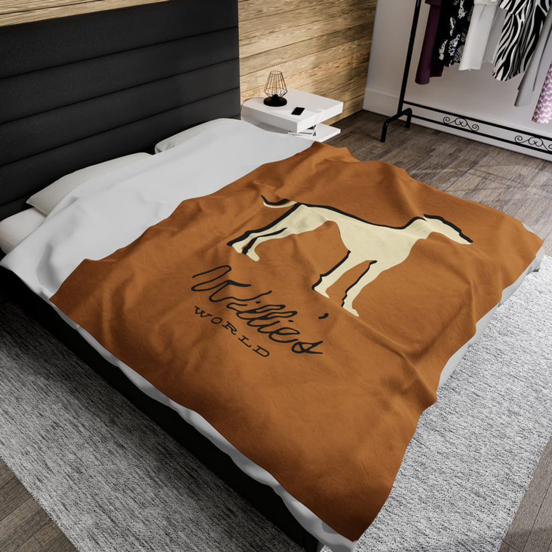 FUNSTUFFPRINT Willie’s Velveteen Plush Blanket