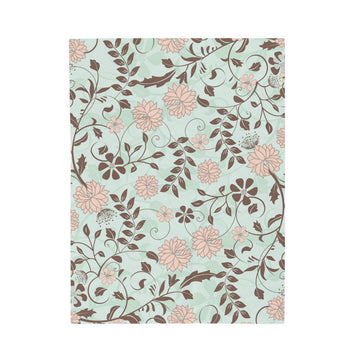 FUNSTUFFPRINT Boho Floral Velveteen Plush Blanket