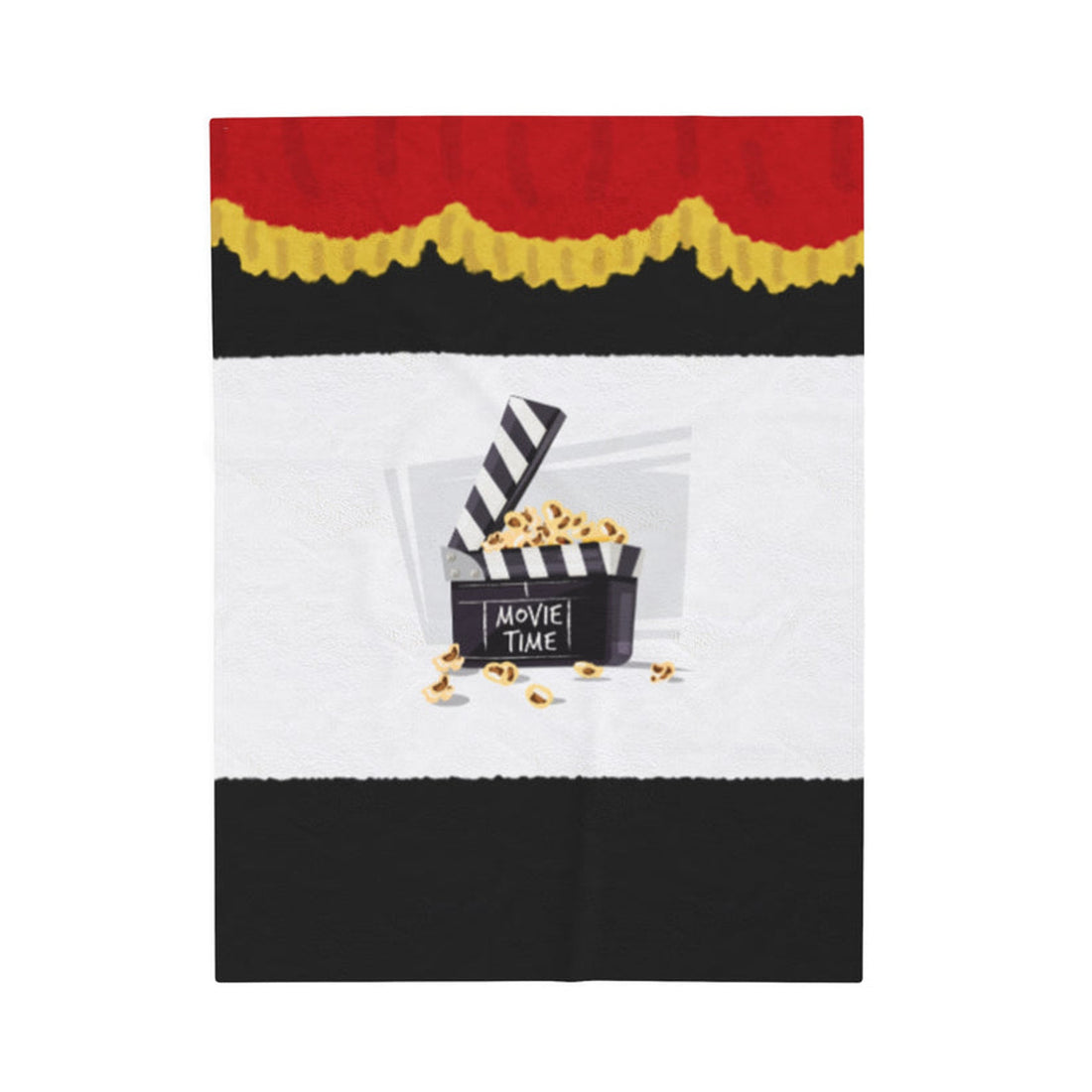 FUNSTUFFPRINT Movie Time Velveteen Plush Blanket