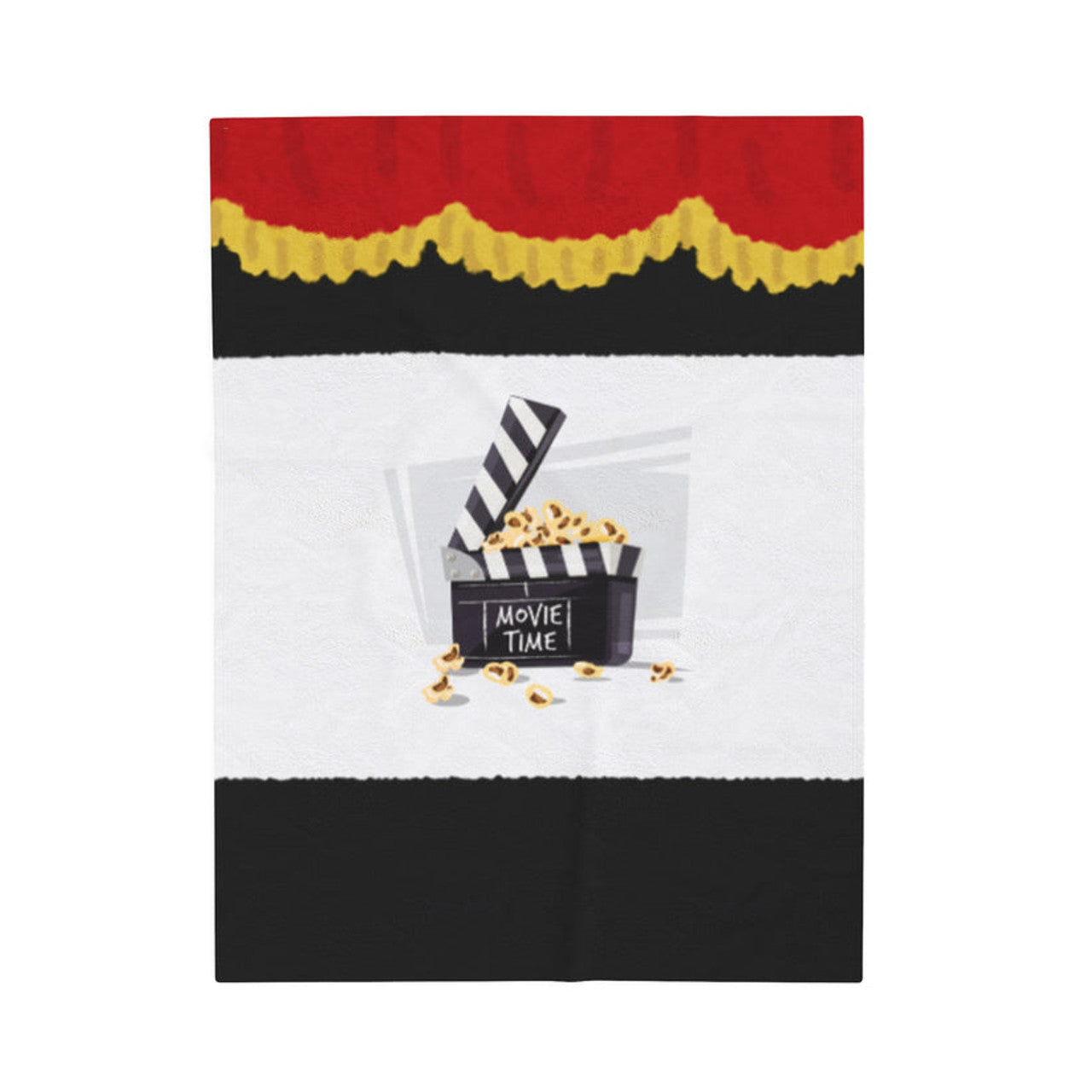 FUNSTUFFPRINT Movie Time Velveteen Plush Blanket