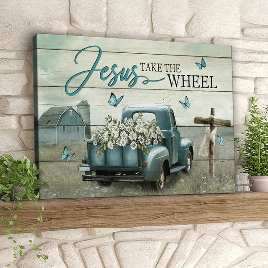 Jesus Take The Wheel - Butterfly And Car - Christian Canvas Prints - Faith Canvas - Bible Verse Canvas 