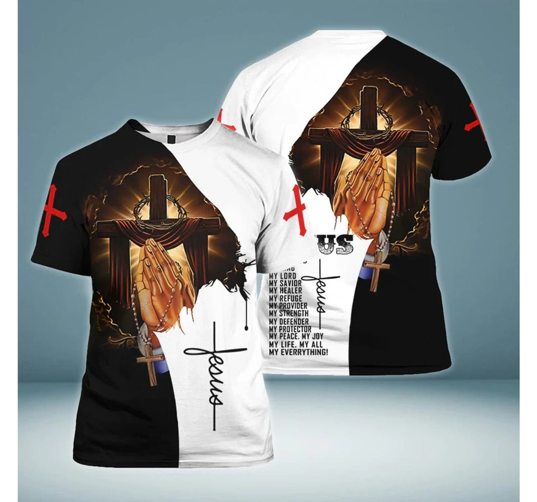 FUNSTUFFPRINT Personalized Jesus Is My God - 3D Printed T-shirt