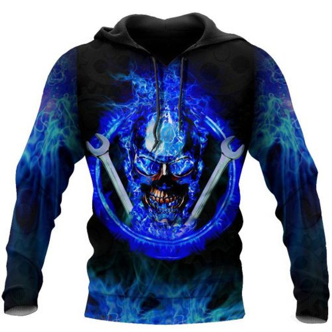 FUNSTUFFPRINT Mechanic Skull 3D Hoodie Gift For Men And Women 3D Hoodie and Zip Hoodie