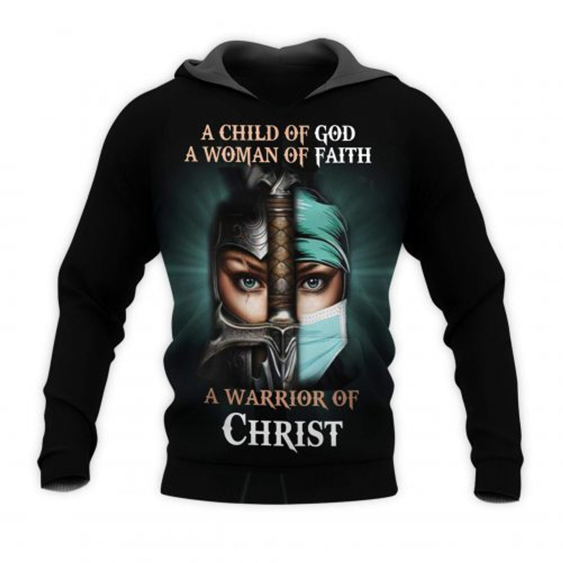 FUNSTUFFPRINT Personalized Nurse 3D Hoodie Child Of God A Woman Of Faith 3D Hoodie and Zip Hoodie