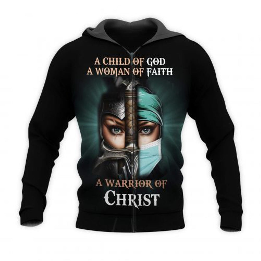 FUNSTUFFPRINT Personalized Nurse 3D Hoodie Child Of God A Woman Of Faith 3D Hoodie and Zip Hoodie