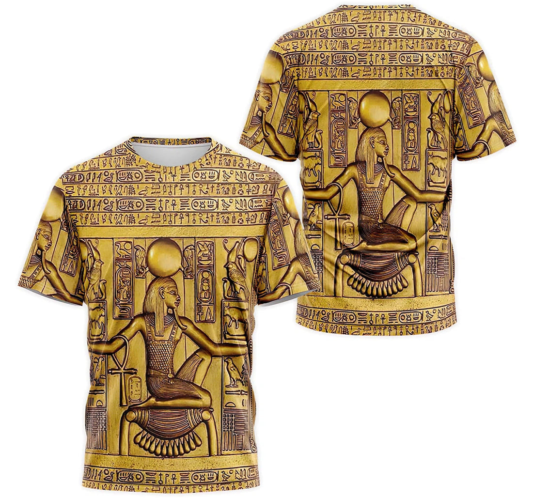 FUNSTUFFPRINT Personalized T-Shirt, Hoodie - Gold Ancient Egypt Pharaoh 3D T-shirt