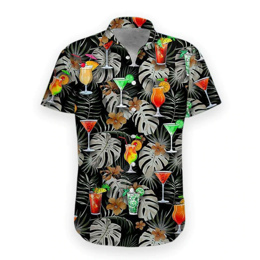 3D Cocktail Hawaiian Shirt, Men's Hawaiian Aloha Beach Shirt