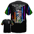 FUNSTUFFPRINT Pride Shirt For Lesbian, Your First Mistake Was Thinking I Was One Of The Sheep, LGBT Skull Gift For Gay 3D T-shirt