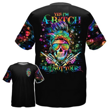 FUNSTUFFPRINT Skull Mermaid Pride Shirt For LGBT Month, Gay Pride Skull Shirt, Lesbian Pride Shirt 3D T-shirt