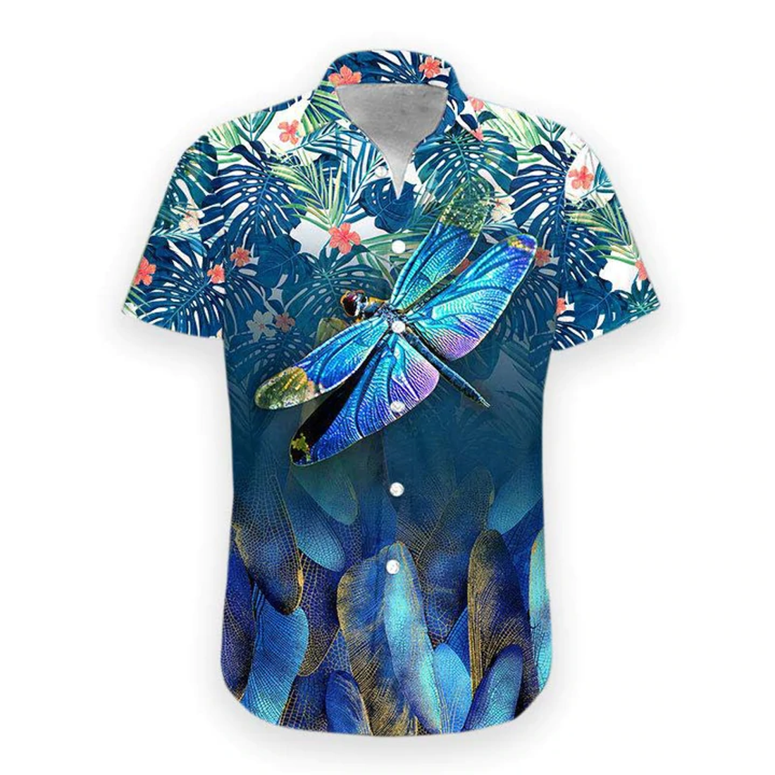 3D Summer Dragonfly Hawaii Shirt, Hawaiian shirt for men, women