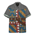 3D French Cavalier Custom Short Sleeve Shirt, Hawaiian shirt for men, women