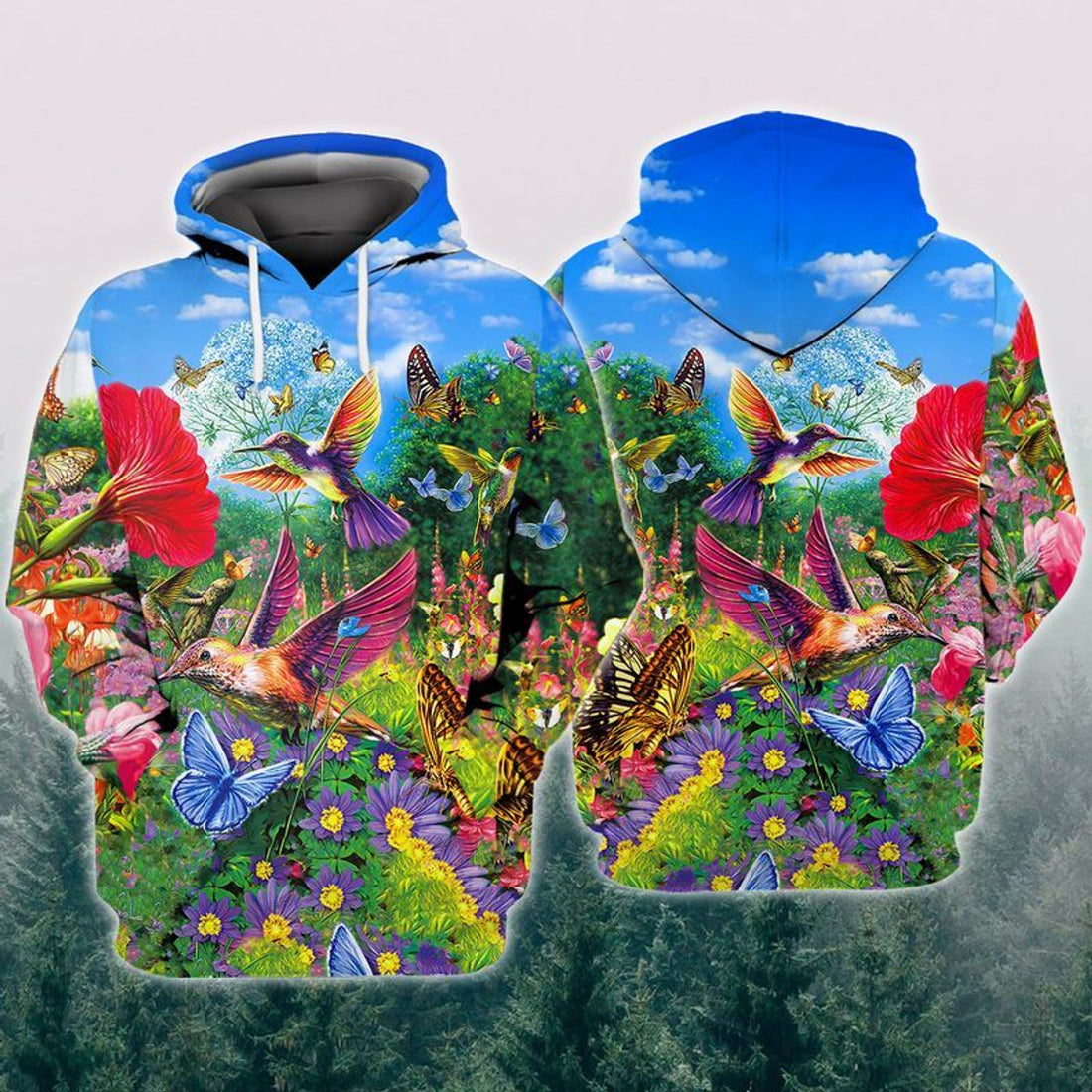 FUNSTUFFPRINT Hummingbird 3D Hoodie and Zip Hoodie