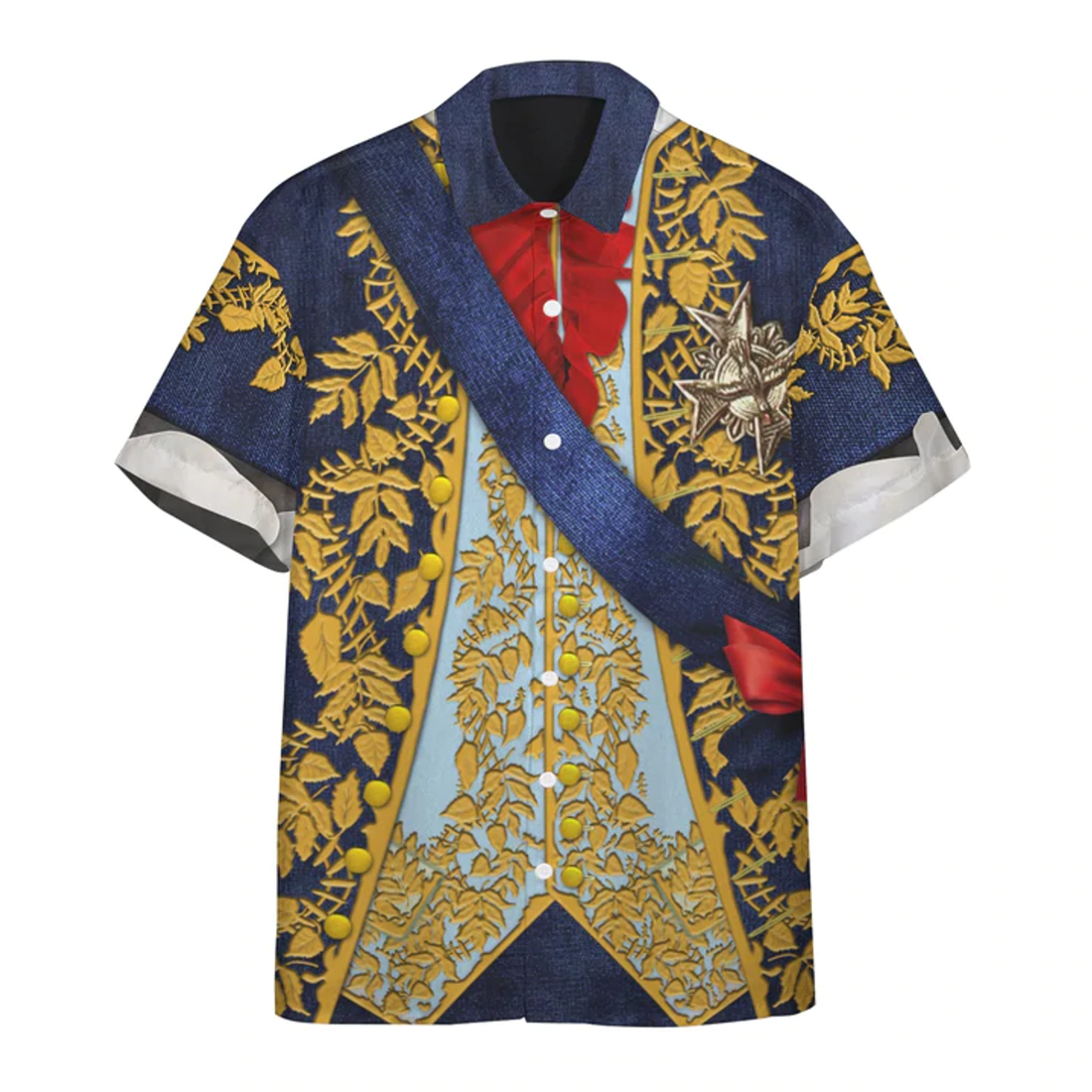 3D Louis XV Custom hawaiian Short Sleeve Shirt, Hawaiian shirt for men, women