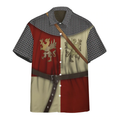 3D Polish Knight Custom Short Sleeve Shirt, Hawaiian shirt for men, women